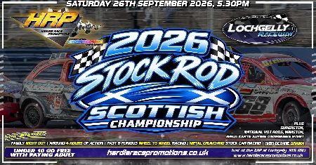 Saturday 26th September - The 2026 Stock Rod Scottish Championship.<br />
<br />
Also featuring Ninja Karts Autism Awareness Event, Superstox, National Hot Rods and ORCi Ministox.<br />
<br />
5.30pm start time.<br />
Under 10 GO FREE